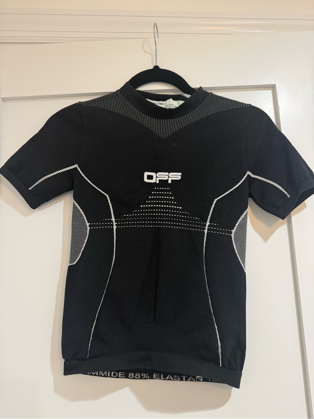 Off-White Black Stretch Tee Size S/M
